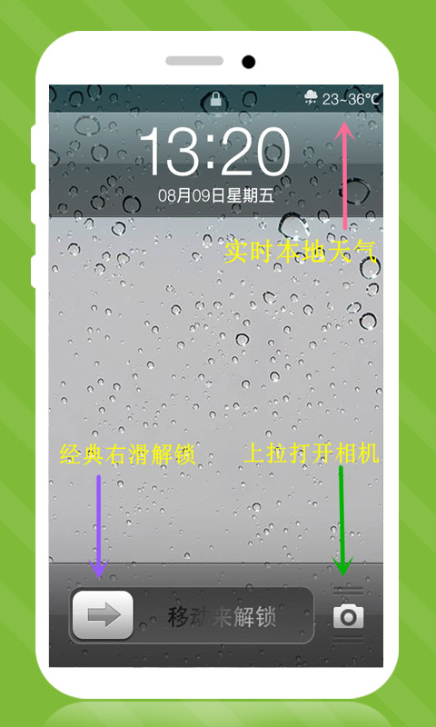 iPhone6s雨滴锁屏